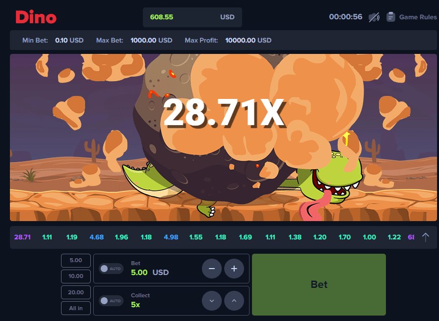 Dino — crash game
